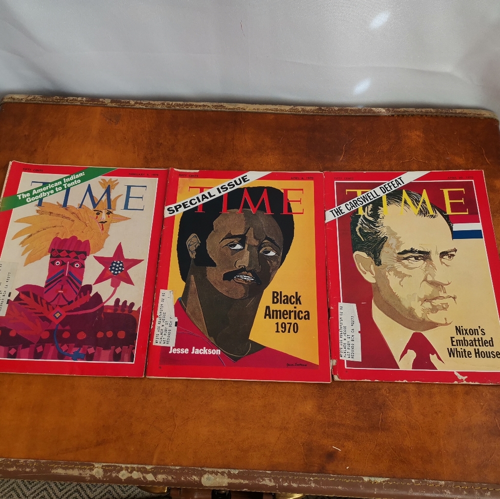 Lot of 3 - 1970 Time Magazine Vintage Bundle